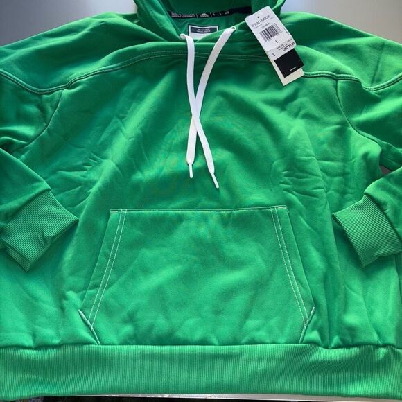 Adidas STM pullover hoodie women’s large tea green white new - Picture 11 of 12